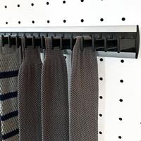 Porte-cravates - 28 crochets - noir-aluminium satiné 3
